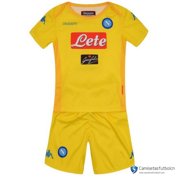 Camiseta Napoli Segunda equipo Niños 2017-18 Amarillo